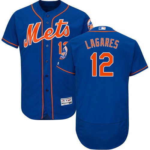 Mets #12 Juan Lagares Blue Flexbase Authentic Collection Stitched MLB Jersey